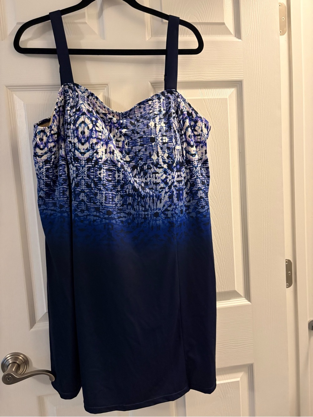 Swimsuits For All Navy and White Ombre Midi Dress